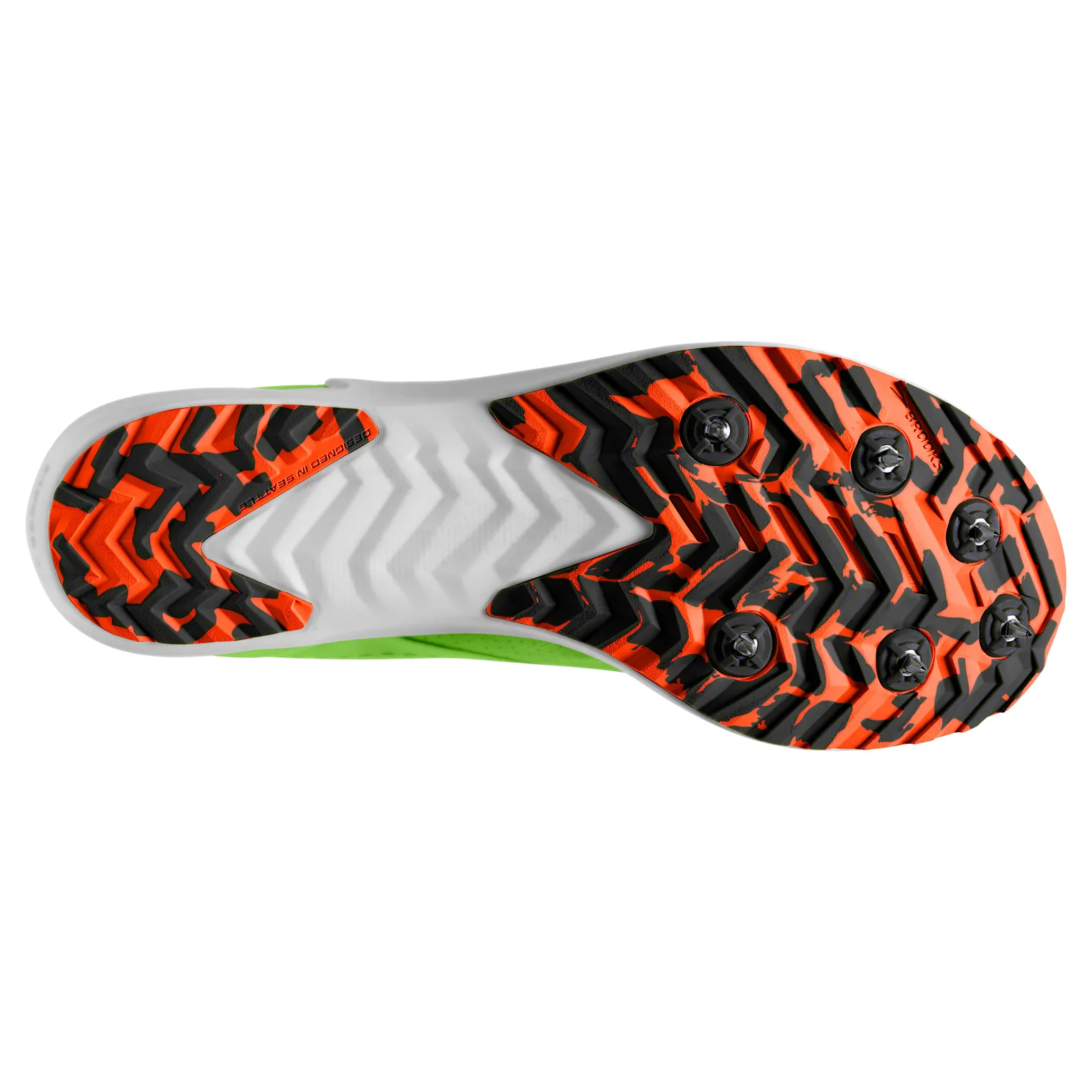 Brooks Brooks Draft XC Spike Green/Orange/Red/White display picture 2